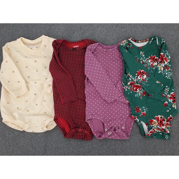 Carter's‎ Cat & Jack Size 12 Months Long Sleeve Bodysuits Pre-Owned - Picture 1 of 7